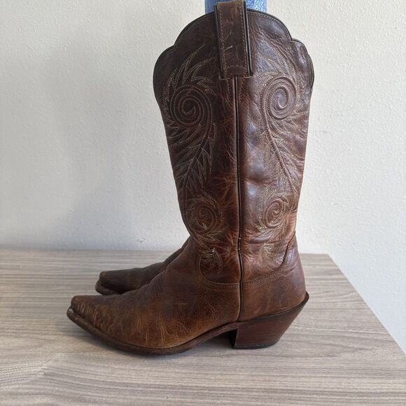 Justin L4332 Women’s Size 10 B Western Cowboy Damiana Leather Snipped Toe Boots - Picture 6 of 13